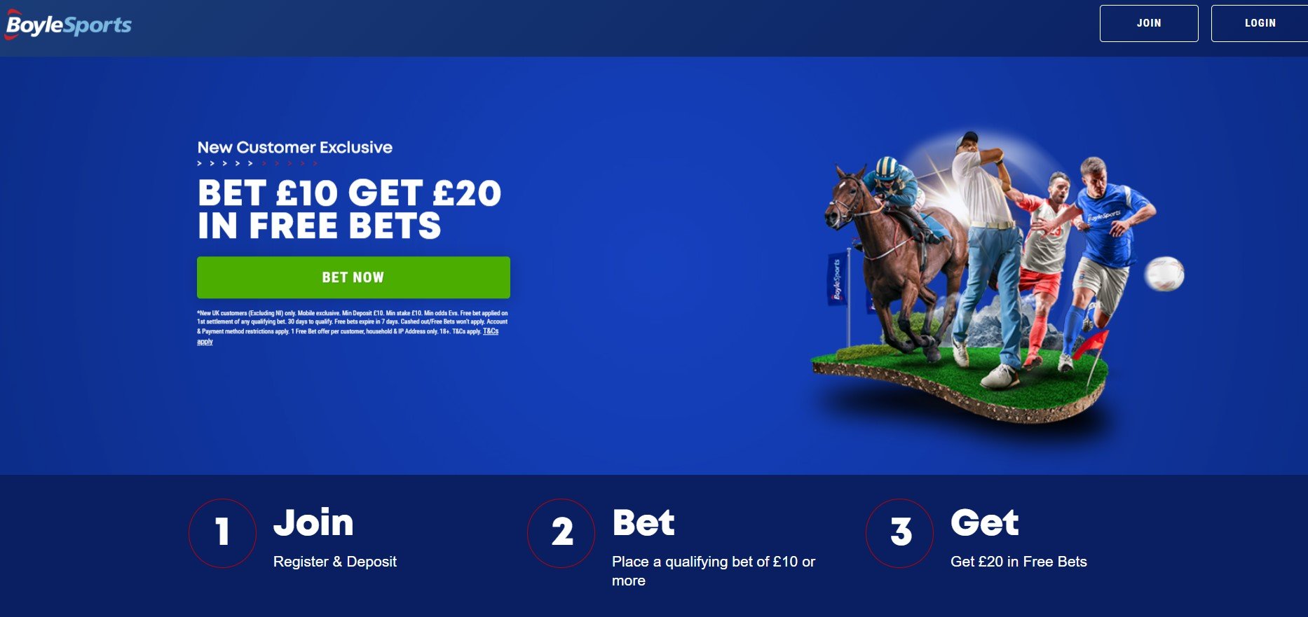 Boylesports bet 10 Get 20 welcome offer